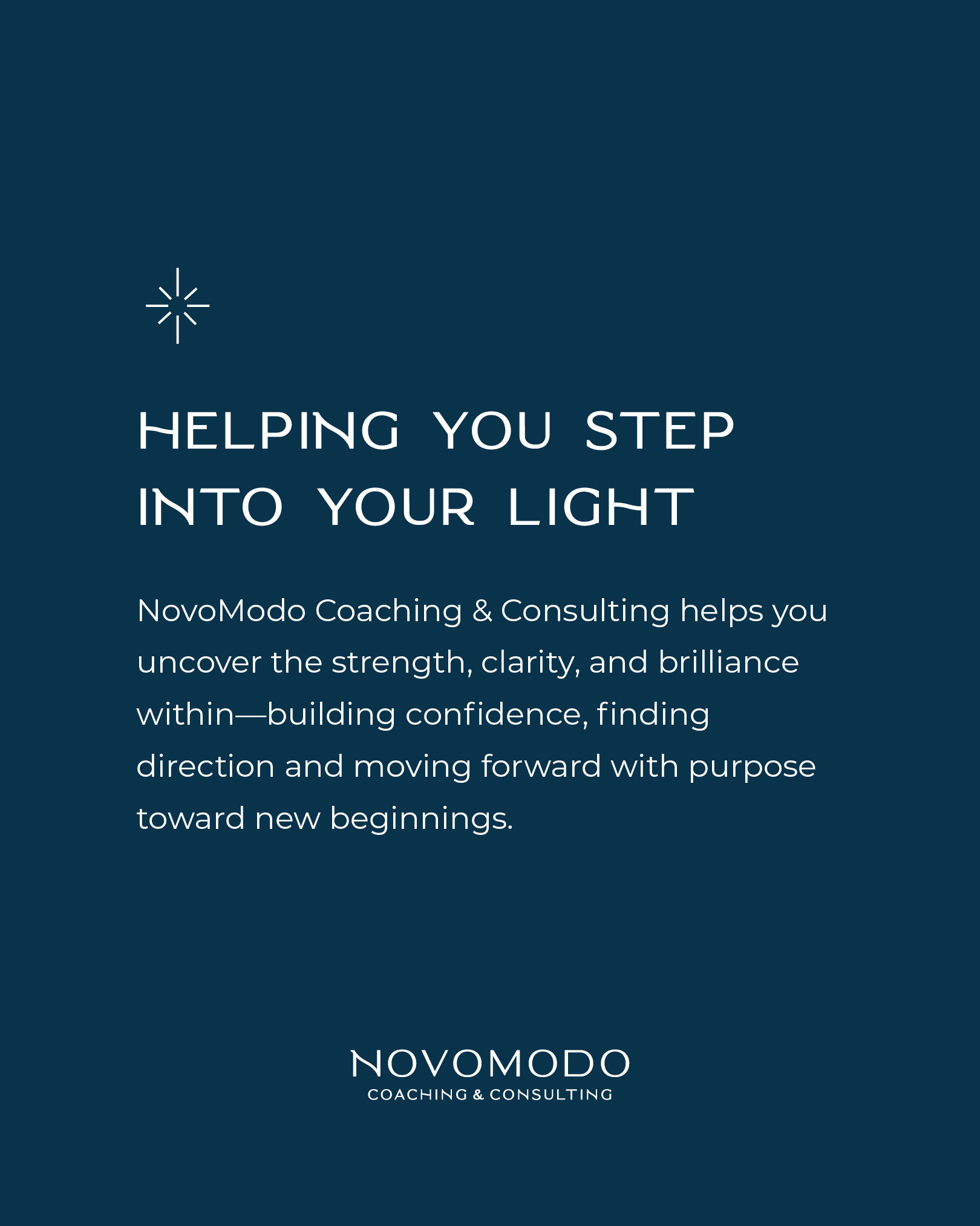 NovoModo Coaching and Consulting Logo and Brand Design NovoModo Coaching and Consulting Logo and Brand Design