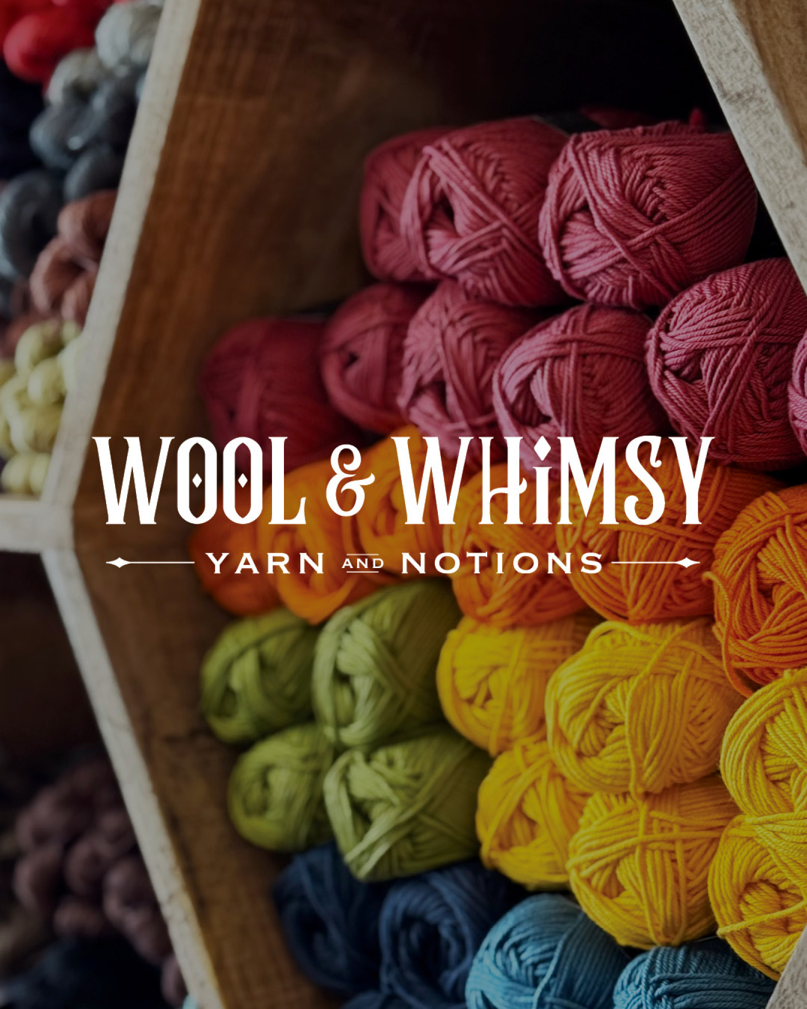 Wool and Whimsy Yarn and Notions Branding Wool and Whimsy Yarn and Notions Branding